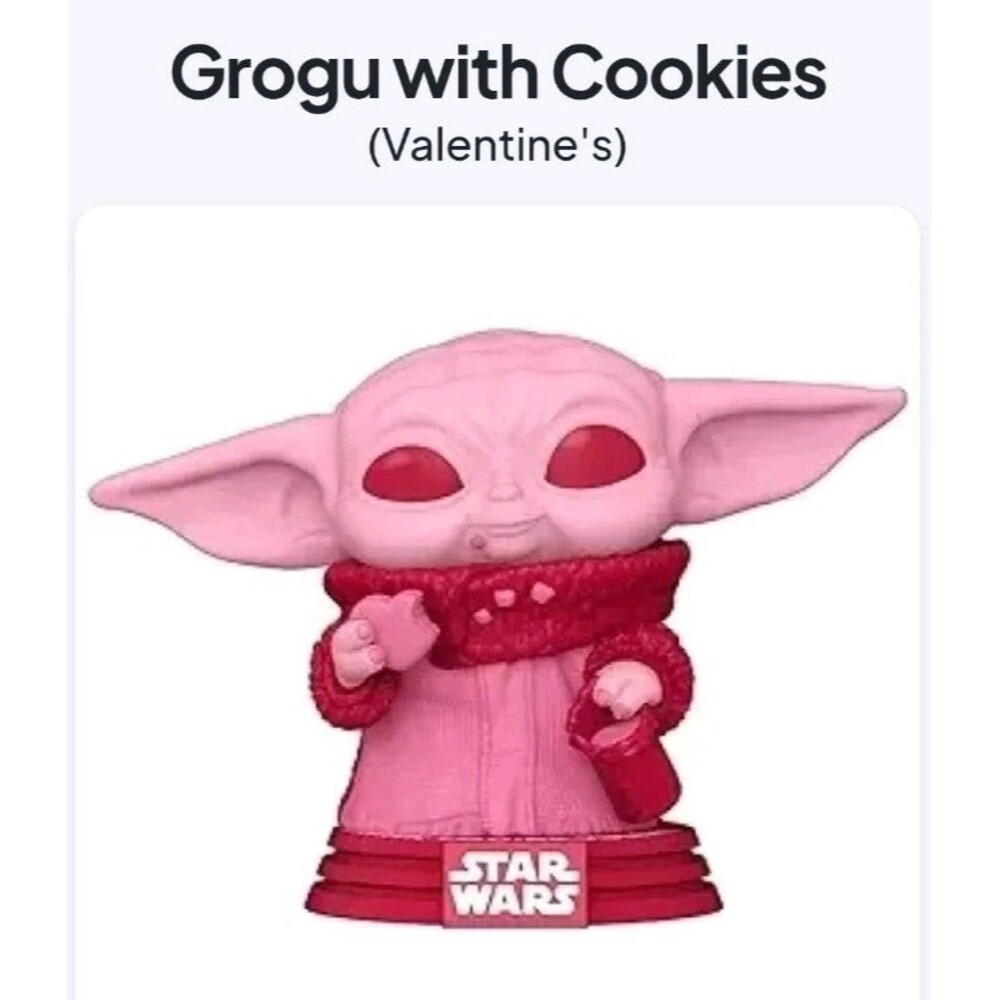 NIB Funko POP! Star Wars Grogu With Cookies Vinyl Figure #493 Valentine's
